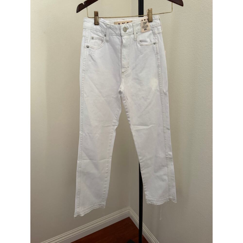 New AMO chloe crop straight leg ankle jeans size 25 $280 - Picture 3 of 5